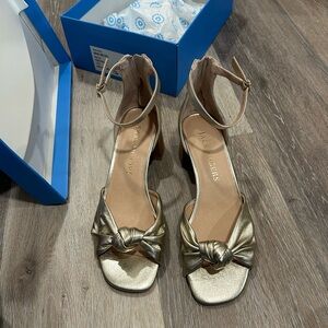 Jack Rogers Metallic Gold Heeled Sandals